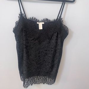 NWOT ADORABLE BLACK VELVET LACEY TOP